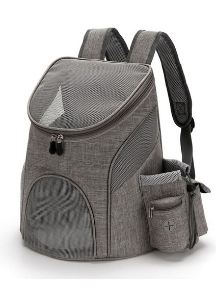 Gri L 0-6kg Evcil Hayvan Taşıma Çantası Kedi Sırt Çantası Taşınabilir Katlanabilir Nefes Alabilir Orta Kedi Köpek Sırt Çantaları Açık Ön Çanta Örgü Sırt Çantası (Yurt Dışından)