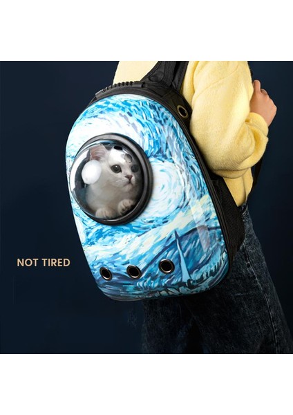 Çiftlik 45X30X25CM Kedi Taşıyıcı Pencere Taşıma Kafesi Taşıma Nefes Seyahat Sırt Çantası Doodle Manzara Çantası Küçük Köpek Uzay Kapsülü Evcil Hayvan Ürünleri (Yurt Dışından) fiyatları