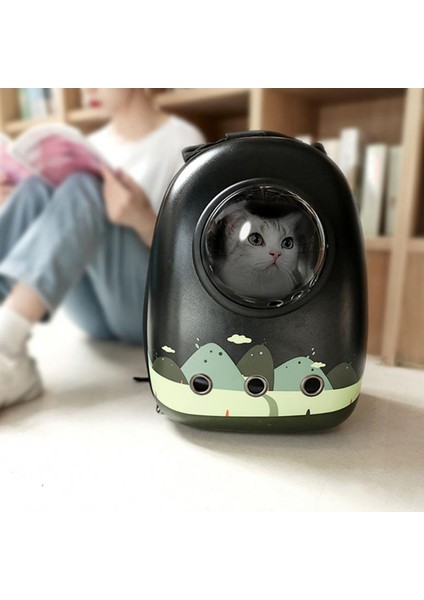 Çiftlik 45X30X25CM Kedi Taşıyıcı Pencere Taşıma Kafesi Taşıma Nefes Seyahat Sırt Çantası Doodle Manzara Çantası Küçük Köpek Uzay Kapsülü Evcil Hayvan Ürünleri (Yurt Dışından) modelleri