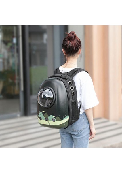 Çiftlik 45X30X25CM Kedi Taşıyıcı Pencere Taşıma Kafesi Taşıma Nefes Seyahat Sırt Çantası Doodle Manzara Çantası Küçük Köpek Uzay Kapsülü Evcil Hayvan Ürünleri (Yurt Dışından) indirimleri