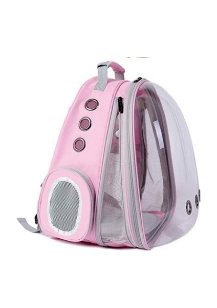 Pembe Post Genişleme Dış Çanta Seyahat Çantası Pet Kedi Sırt Çantası Nefes Alabilir ve Gerilebilir Uzay Kapsülü Askı Kedi Köpek Pet Sırt Çantası (Yurt Dışından)