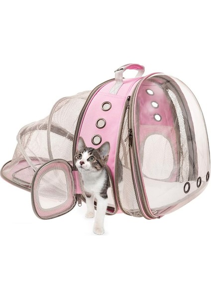 Pembe Post Genişleme Dış Çanta Seyahat Çantası Pet Kedi Sırt Çantası Nefes Alabilir ve Gerilebilir Uzay Kapsülü Askı Kedi Köpek Pet Sırt Çantası (Yurt Dışından) indirimleri