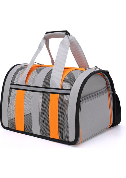 Gri M 41X27X25CM Taşınabilir Kedi Taşıma Çantası Pet Araba Seyahat Kasaları Araç Katlanır Yumuşak Yatak Katlanabilir Köpek Kulübesi Evi Orta Yavru Köpek Için (Yurt Dışından)