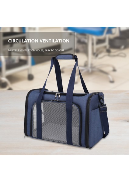 Koyu Mavi Evcil Hayvan Taşıyıcı Taşıma Seyahat Çantası Büyük Kapasiteli Taşıma Kapsülü Tote Nefes Taşınabilir Yaratıcı Çok Fonksiyonlu Evcil Hayvan Malzemeleri (Yurt Dışından) modelleri