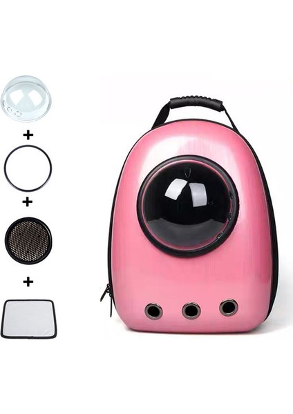 Pembe L Şişman Kedi Sırt Çantası Taşıyıcı Büyük Kabarcık Astronot Uzay Evcil Hayvanlar Için Nefes Kapsül Taşıma Tavşan Şeffaf Çanta Pencereli (Yurt Dışından)