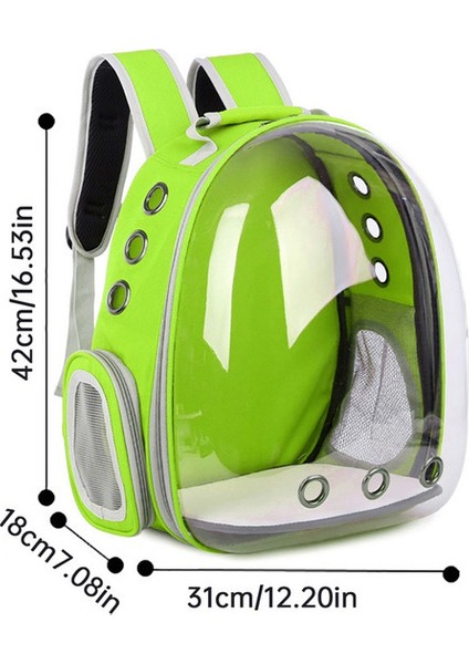 Açık Yeşil Kedi Çantası Nefes Taşınabilir Evcil Hayvan Taşıma Çantası Açık Hava Seyahati Için Sırt Çantası Kedi ve Köpek Şeffaf Çanta Evcil Hayvan Sırt Çantası Evcil Hayvan Malzemeleri (Yurt Dışından)