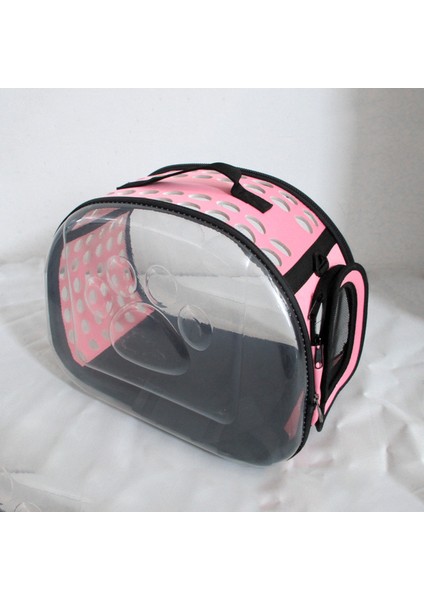 Pembe L Taşınabilir Taşıyıcı Şeffaf Crossbody Katlanır Kedi Paketi Evcil Hayvan Sırt Çantası Köpek Evrensel Seyahat Çanta Paketi Nefes Alabilir Kutu (Yurt Dışından)