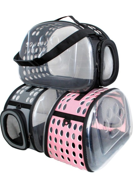 Pembe L Taşınabilir Taşıyıcı Şeffaf Crossbody Katlanır Kedi Paketi Evcil Hayvan Sırt Çantası Köpek Evrensel Seyahat Çanta Paketi Nefes Alabilir Kutu (Yurt Dışından) modelleri