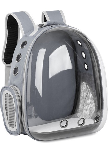 Gri Kedi Taşıma Çantaları Kedi Çantası Nefes Taşınabilir Evcil Hayvan Taşıma Çantası Açık Seyahat Sırt Çantası Kedi Köpek Için Şeffaf Uzay Evcil Hayvan Sırt Çantası (Yurt Dışından)