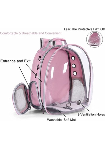 Mavi Evcil Hayvan Malzemeleri Havayolu Onayı Kedi Yavrusu Nefes Alabilir Şeffaf Kapsül Sırt Çantası Seyahat Trekking Dış Mekan Kullanımı Için Tasarlanmış (Yurt Dışından) indirimleri