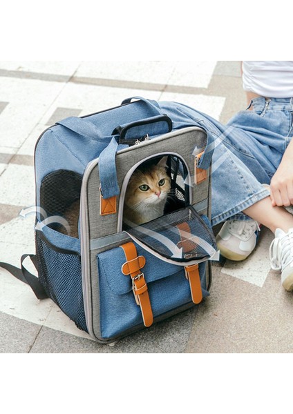 Mavi Evcil Hayvan Taşıma Çantası Kedi Sırt Çantası Moda Omuz Sırt Çantası Taşıyıcı Kediler Için Küçük Köpek Yavrusu Açık Taşıma Sırt Çantası Evcil Hayvan Malzemeleri (Yurt Dışından) fiyatları