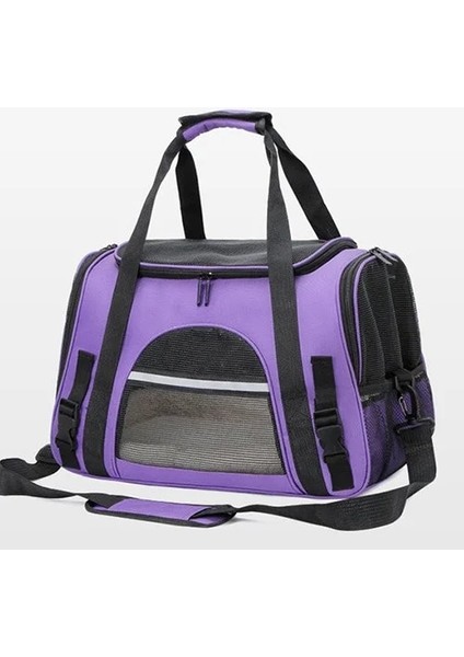 Mor Köpek Taşıyıcı Sırt Çantası Kedi Küçük Köpekler Taşıma Çantası Evcil Hayvan Çanta Araba Pet Taşıma Kutusu Seyahat Nefes Kedi Sırt Çantası (Yurt Dışından)