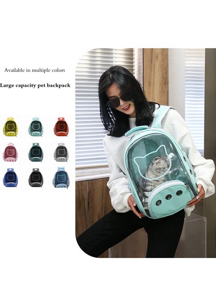 Pembe Yüksek Kapasiteli Pet Kedi Çantası Nefes Taşınabilir Taşıma Çantası Açık Hava Seyahati Için Sırt Çantası Yavru Kedi ve Köpek Şeffaf Uzay Sırt Çantası (Yurt Dışından) fiyatları