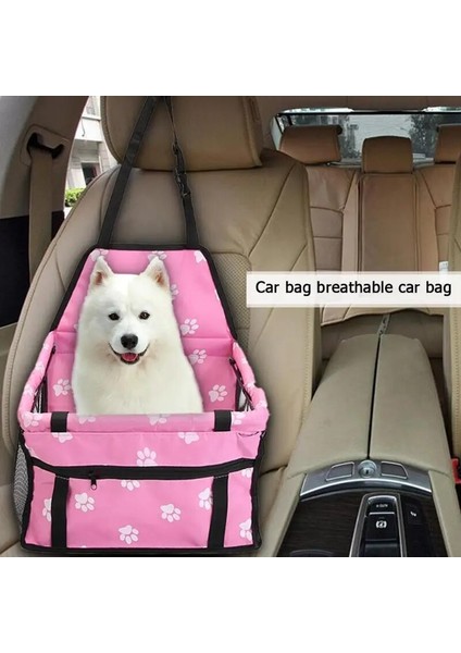 Pembe Taşınabilir Pet Köpek Araba Taşıyıcı Asılı Örgü Çanta Köpek Sepeti Su Geçirmez Kedi Köpek Koltuğu Güvenli Tutucu Ped Mat Seyahat Aksesuarları (Yurt Dışından) fırsatları