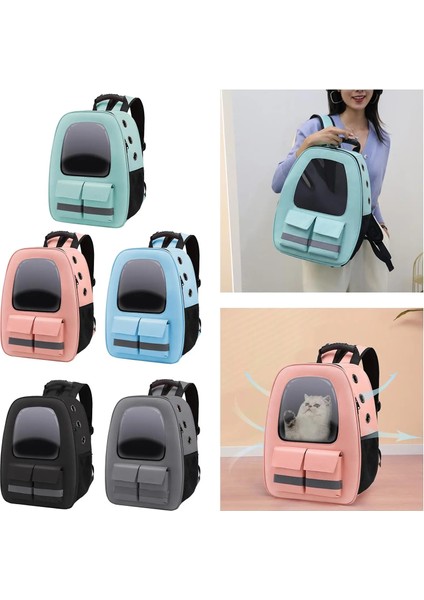Mavi Kedi Sırt Çantası Taşıyıcı Çanta, Köpek Sırt Çantası, Küçük Kediler Için Evcil Hayvan Köpekler Tavşan, Seyahat Için Şeffaf Sırt Çantası, Yürüyüş (Yurt Dışından) fırsatları