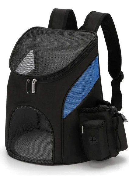 Siyah-Mavi 0-6kg Için Taşınabilir Açık Ön Çanta Örgü Sırt Çantası Evcil Hayvan Taşıma Çantası Kedi Sırt Çantası Orta Kedi Köpek Sırt Çantaları Için Katlanabilir Nefes Alabilir (Yurt Dışından)