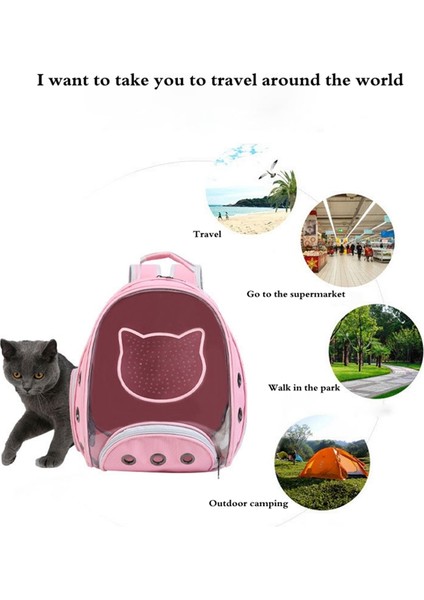 Koyu Yeşil Yüksek Kapasiteli Pet Kedi Çantası Nefes Taşınabilir Taşıma Çantası Açık Hava Seyahati Için Sırt Çantası Yavru Kedi ve Köpek Şeffaf Uzay Sırt Çantası (Yurt Dışından) fırsatları