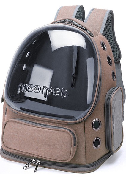 Kahverengi Kedi Taşıyıcı Sırt Çantası Küçük Köpekler Için Köpek Sırt Çantası Taşıyıcı, Hava Delikli Pet Kabarcık Sırt Çantası Havayolu Onaylı Seyahat Taşıyıcı (Yurt Dışından)
