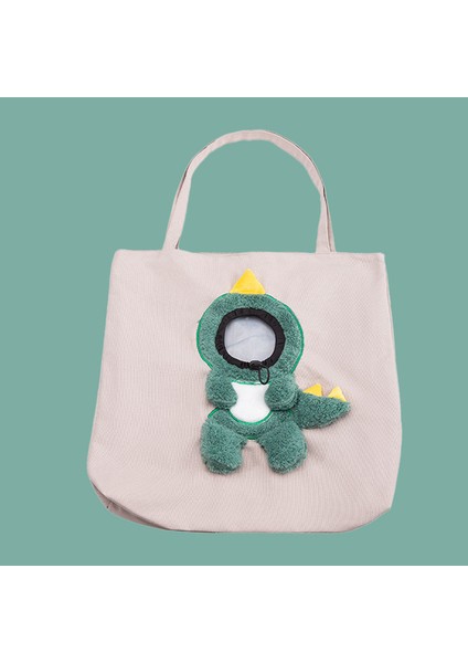 Gri Dinozor 38X38 cm Balarısı Şeklinde Gösteri Kafası Pet Kanvas Şekilli Omuz Çantası Küçük Kedi Köpek Açık Taşıma Seyahat Çanta Çanta Hayvan Sling Taşıyıcı (Yurt Dışından)