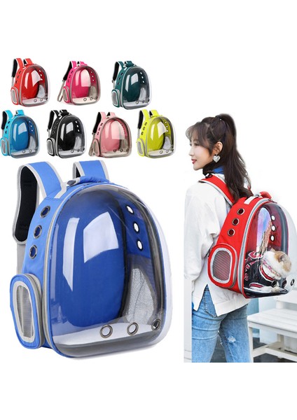 Stil-Pembe Kediler Için Taşıyıcı Açık Pet Omuz Çantası Taşıyıcılar Taşınabilir Sırt Çantası Şeffaf ve Nefes Alabilir Küçük Köpekler Kediler Için Uygun (Yurt Dışından)