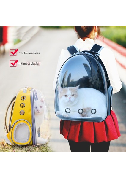 Stil-Pembe Kediler Için Taşıyıcı Açık Pet Omuz Çantası Taşıyıcılar Taşınabilir Sırt Çantası Şeffaf ve Nefes Alabilir Küçük Köpekler Kediler Için Uygun (Yurt Dışından)