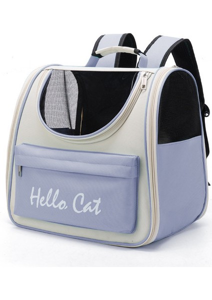 Mavi Kedi Taşıyıcı Pet Kedi Taşıma Çantaları Sırt Çantası Malzemesi Anti Kirlenme Taşınabilir Seyahat Havalandırmalı Sırt Çantaları Şeffaf Pencere Pet Ürünleri Malzemeleri (Yurt Dışından)