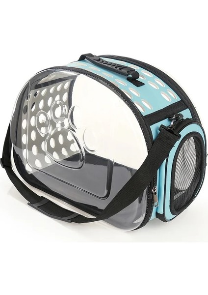 Mavi 36X20X22 cm Kedi Taşıma Çantası Kedi Kafesi Taşıma Sırt Çantası Köpek Kedi Çantası Seyahat Pet Taşınabilir Nefes Taşıyıcı Şeffaf Sırt Çantası Kediler Için Pet (Yurt Dışından)