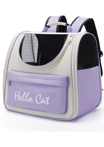Lavanta 34X37X25 cm Kedi Açık Taşıma Çantası Nefes Taşınabilir Kedi Sırt Çantası Seyahat Şeffaf Çanta Kediler Köpekler Için Taşıma Evcil Hayvan Malzemeleri (Yurt Dışından)
