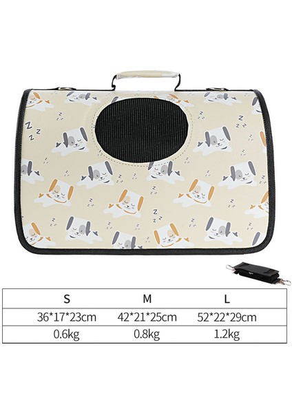 S Pet Köpek Kedi Çantası Omuz Taşınabilir Çapraz Asılı Sırt Çantası El-Taşınan Nefes Alabilir Hafif Köpek Kedi Çantası Taşıma Için Dışarı Çıkma Bavul (Yurt Dışından) modelleri