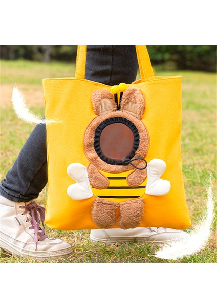 Sarı Arı 38X38 cm Balarısı Şeklinde Gösteri Kafası Pet Kanvas Şekilli Omuz Çantası Küçük Kedi Köpek Açık Taşıma Seyahat Çanta Çanta Hayvan Sling Taşıyıcı (Yurt Dışından) fırsatları