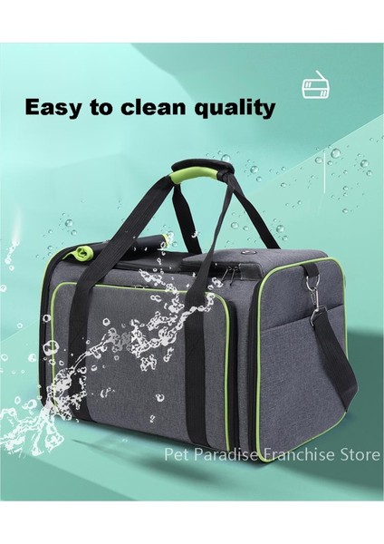 P-6 Bir Boyut Büyük Kapasiteli Taşıyıcı Cat Pet Airlines Onaylı Yansıtıcı Bant Kedi Seyahat Çantası Genişletilebilir Katlanabilir Yumuşak Köpek Taşıyıcı (Yurt Dışından) fırsatları