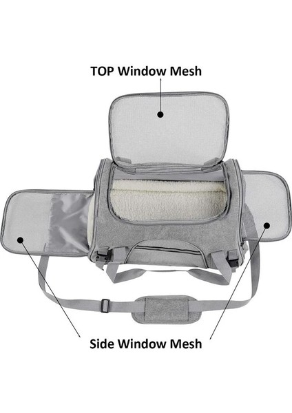 Açık Gri Kedi Taşıma Çantası Taşınabilir Nefes Alabilen Kedi Sırt Çantası Örgü Pencere ile Havayolu Onaylı Küçük Evcil Hayvan Taşıma Çantası Taşıyıcı Kediler Için Ddj (Yurt Dışından) fırsatları