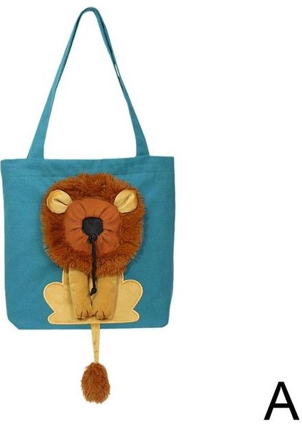 Bir Moda Aslan Şeklinde Omuz Çantası Nefes Alabilir Kediler ve Köpekler Için Pet Kanvas Çanta Tote Çanta Küçük Evcil Hayvan Çantası B6Z4 (Yurt Dışından)
