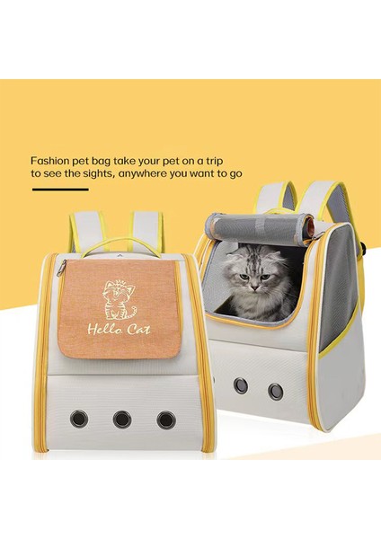 AA088-4 Pet Kedi Taşıyıcı Sırt Çantası Nefes Açık Seyahat Sırt Çantası Kediler Için Taşıma Çantası Anti Ayrılma Kemeri Taşıma Pet Malzemeleri (Yurt Dışından) modelleri