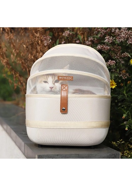 Krem Rengi Kedi Taşıyıcı Sırt Çantası Küçük Köpek Seyahat Taşıma Çantası Pet Taşınabilir Taşıma Taşıyıcıları Örgü Pencere Yavru Kediler Aksesuarları (Yurt Dışından) fiyatları