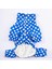 Dots Blue Peluşlu Su Geçirmez Küçük Irk Köpek Yağmurluk Tulum 3