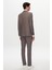 Slim Fit Kahverengi Baskılı Kırışmayan Sihirli Takım Elbise 1HC05IM08577M 5
