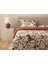 Abstract Art Dijital Baskılı Soft Cotton Tek Kişilik Nevresim Seti 160X220 cm Bej 1