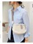 Eyer Kadın Deri Crossbody Çift Fermuarlı Inek Derisi Küçük Omuz Çantası (Yurt Dışından) 2