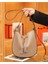 Deri Kadın Çarpma Renk Büyük Kapasiteli Tek Omuz Crossbody Yumuşak Deri Kova Gelgit Çanta (Yurt Dışından) 2