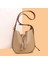 Deri Kadın Çarpma Renk Büyük Kapasiteli Tek Omuz Crossbody Yumuşak Deri Kova Gelgit Çanta (Yurt Dışından) 4