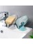 Yeşil ve Gri Yaprak Şekli Sabunluk Banyo Duş Vantuz Sabunluk Taklit Yeşim Malzeme Sünger Drenaj Raf Banyo Aksesuarı (Yurt Dışından) 3