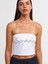 20668 Taş Baskılı Crop Top-Beyaz 1