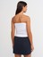 20668 Taş Baskılı Crop Top-Beyaz 2