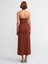 90758 Straplez Elbise-Kahve 2