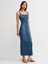90512 Streç Denim Uzun Elbise-Tint 3