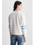 Roısın Bej Bisiklet Yaka Baskılı Loose Fit Kadın Sweatshirt 4