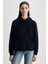 Deborah Siyah Kapüşonlu Nakışlı Standard Kadın Sweatshirt 1