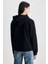 Deborah Siyah Kapüşonlu Nakışlı Standard Kadın Sweatshirt 5