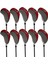 10X Golf Ütüler Golf Sopası Kılıfı Seti Fairway Woods Headcovers Kırmızı Için Çift Renk (Yurt Dışından) 5